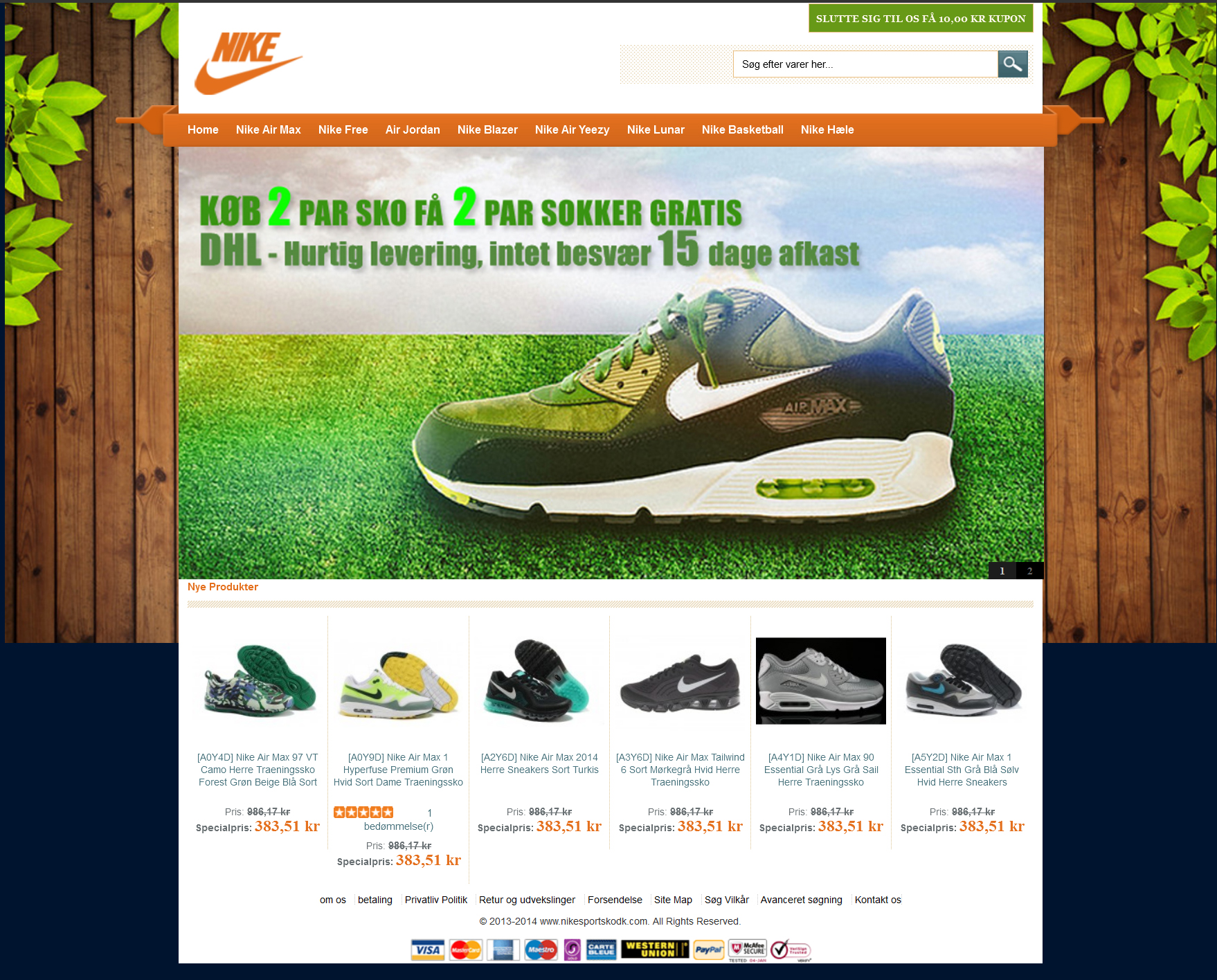 Falsk Nike webshop